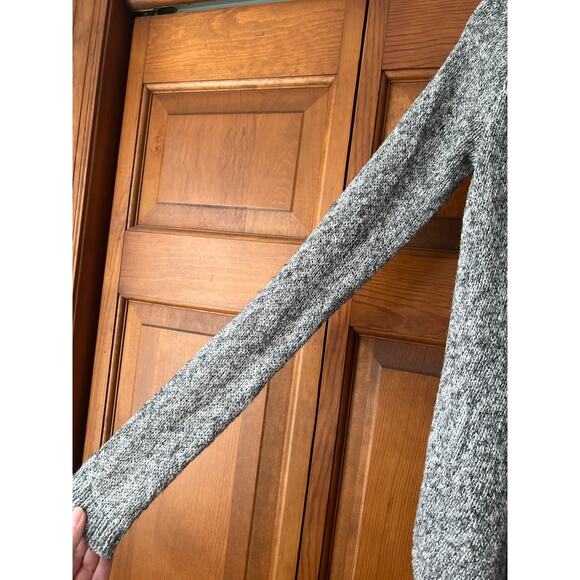 Abercrombie & Fitch Kids Open Front Wrap Sweater Handkerchief Hem Gray Size L - Picture 2 of 5